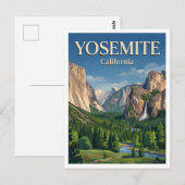 Yosemite Valley Postkarte (Vorne/Hinten)