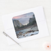 Yosemite Valley Quadratischer Aufkleber (Umschlag)
