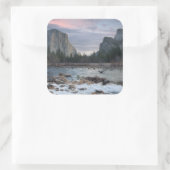 Yosemite Valley Quadratischer Aufkleber (Tasche)