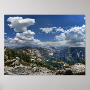 Yosemite Valley und Halbkuppel von der Adlerspitze Poster