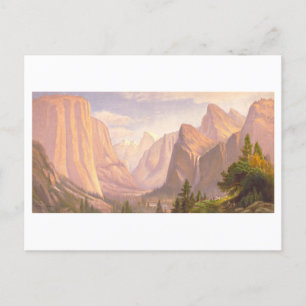 Yosemite Valley Vintag Prang Lithograph Postkarte