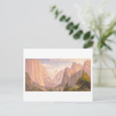 Yosemite Valley Vintag Prang Lithograph Postkarte (Stehend Vorderseite)