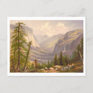Yosemite Valley Vintage Prang Lithografie Postkarte