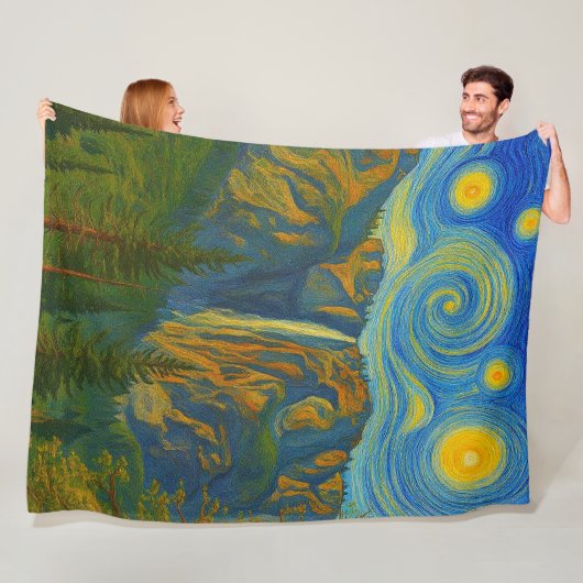 Yosemite Valley Yosemite National Park ala van Gog Fleecedecke (Beispiel)