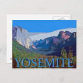 Yosemite View mit Text Postkarte (Vorne/Hinten)