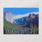 Yosemite View mit Text Postkarte (Vorderseite)