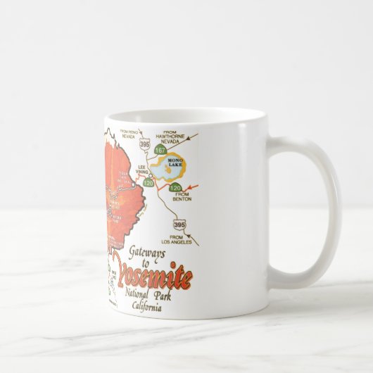 Yosemite Vintag Map Tasse (Rechts)