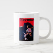 Yosemite Vintag PosterYosemite, CA Jumbo-Tasse (Rechts)