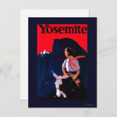 Yosemite Vintag PosterYosemite, CA Postkarte (Vorne/Hinten)