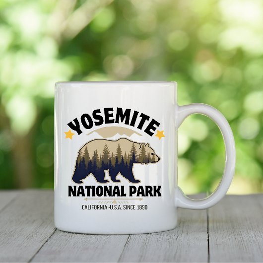 Yosemite Vintage Bear Forest Souvenir Kaffeetasse