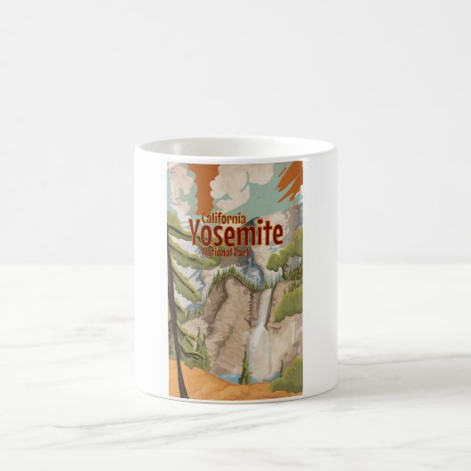Yosemite Vintage Poster Kaffeetasse (Mittel)