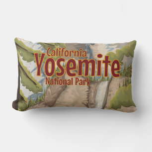 Yosemite Vintage Poster Lendenkissen