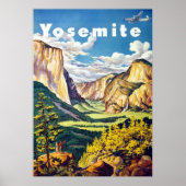 Yosemite ~ Vintage Reise Poster (Vorne)