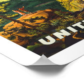 Yosemite Vintage Travel Poster (Ecke)