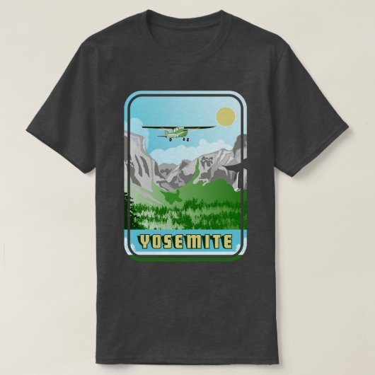 Yosemite Vintage Travel Poster T-Shirt (Design vorne)