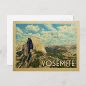 Yosemite Vintage Travel Postkarte (Vorne/Hinten)