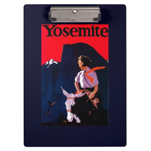 Yosemite Vintages PosterYosemite, CA Klemmbrett (Vorderseite)