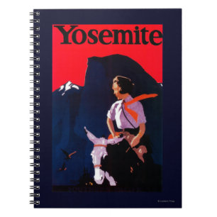 Yosemite Vintages PosterYosemite, CA Notizblock