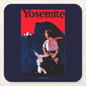 Yosemite Vintages PosterYosemite, CA Rechteckiger Pappuntersetzer (Vorderseite)