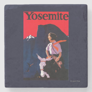 Yosemite Vintages PosterYosemite, CA Steinuntersetzer