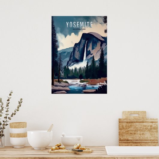 Yosemite Watercolor Poster (Küche)
