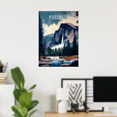 Yosemite Watercolor Poster (Heimbüro)