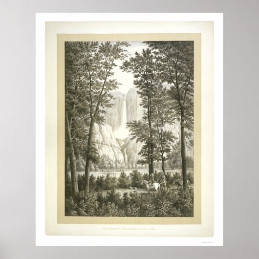 Yosemite Waterfall, Kalifornien Poster (Vorne)