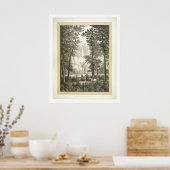 Yosemite Waterfall, Kalifornien Poster (Küche)