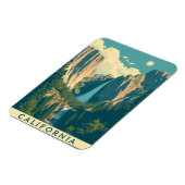 Yosemite Waterfall Vintag Retro Magnet (Linke Seite)