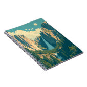 Yosemite Waterfall Vintag Retro Notizblock (Rechte Seite)