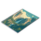 Yosemite Waterfall Vintag Retro Notizblock (Linke Seite)