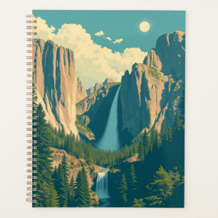 Yosemite Waterfall Vintag Retro Planer