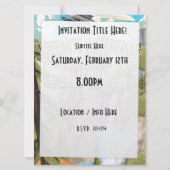 Yosemite Waterfall Vintage Reiseplakat Einladung (Rückseite)