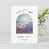 Yosemite Wedding Half Dome Yosemite Save the Date Einladung (Stehend Vorderseite)