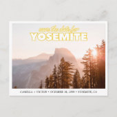 Yosemite Wedding Save the Date Retro Postcard Postkarte (Vorderseite)