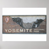 Yosemite Welcome Sign Postcard Poster (Vorne)