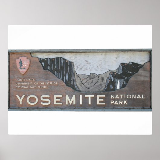 Yosemite Welcome Sign Postcard Poster (Vorne)
