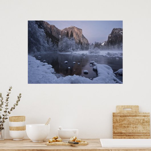 Yosemite Winter Landschaft Poster (Küche)