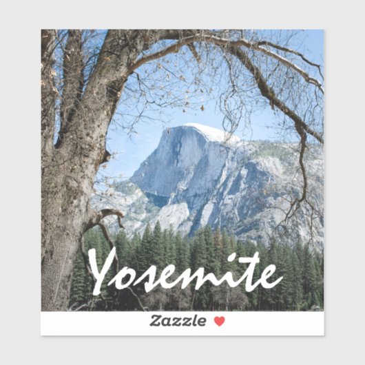 Yosemite's Half Dome Custom-Cut Vinyl Sticker (Blatt)