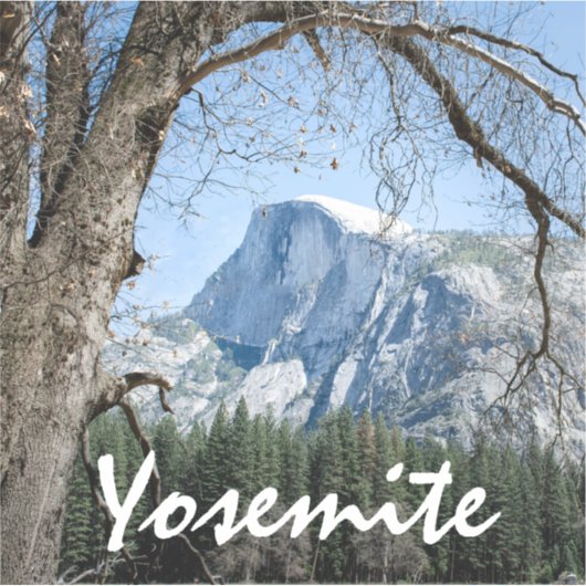 Yosemite's Half Dome Custom-Cut Vinyl Sticker (Vorderseite)