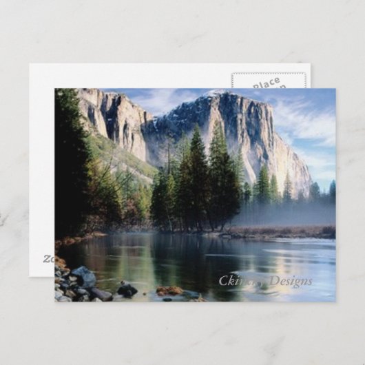 yosemitesnowcap postkarte (Vorne/Hinten)