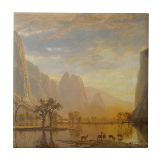 Yosemittal (1864) - Albert Bierstadt Fliese (Vorderseite)