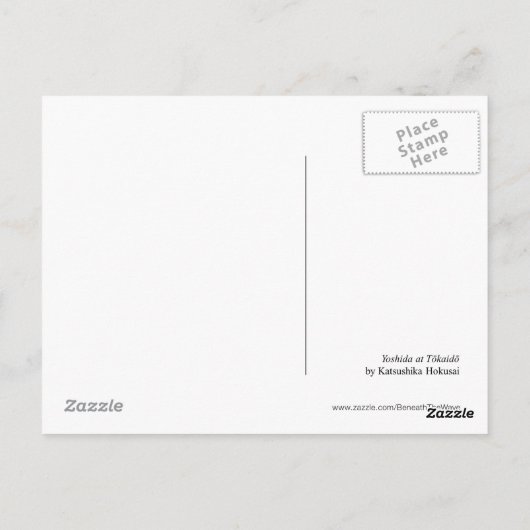 Yoshida bei Tōkaidō (von Hokusai) Postkarte (Rückseite)