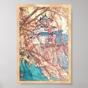 Yoshida Hiroshi Hirosaki Castle japan shin hanga Poster