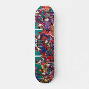 Yoshitora Das Haus Kinpeiro Holzblock Triptych Skateboard