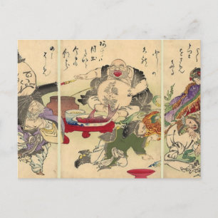 Yoshitoshi's Seven Lucky Gods (im Detail) Postkarte
