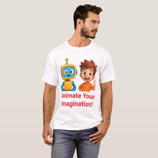 YoToon Studio Funny 3D Cartoon T-Shirt – Animate Y (Vorne ganz)