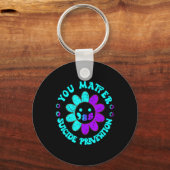 You 988 Suicide Prevention Awareness Daisy  Schlüsselanhänger (Vorderseite)