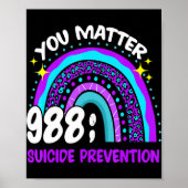 You 988 Suicide Prevention Awareness Leopar Poster (Vorne)