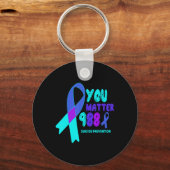 You 988 Suicide Prevention Awareness Rainbo Schlüsselanhänger (Vorderseite)
